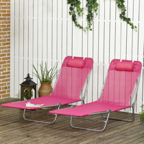 Pink outdoor 2024 chaise lounge